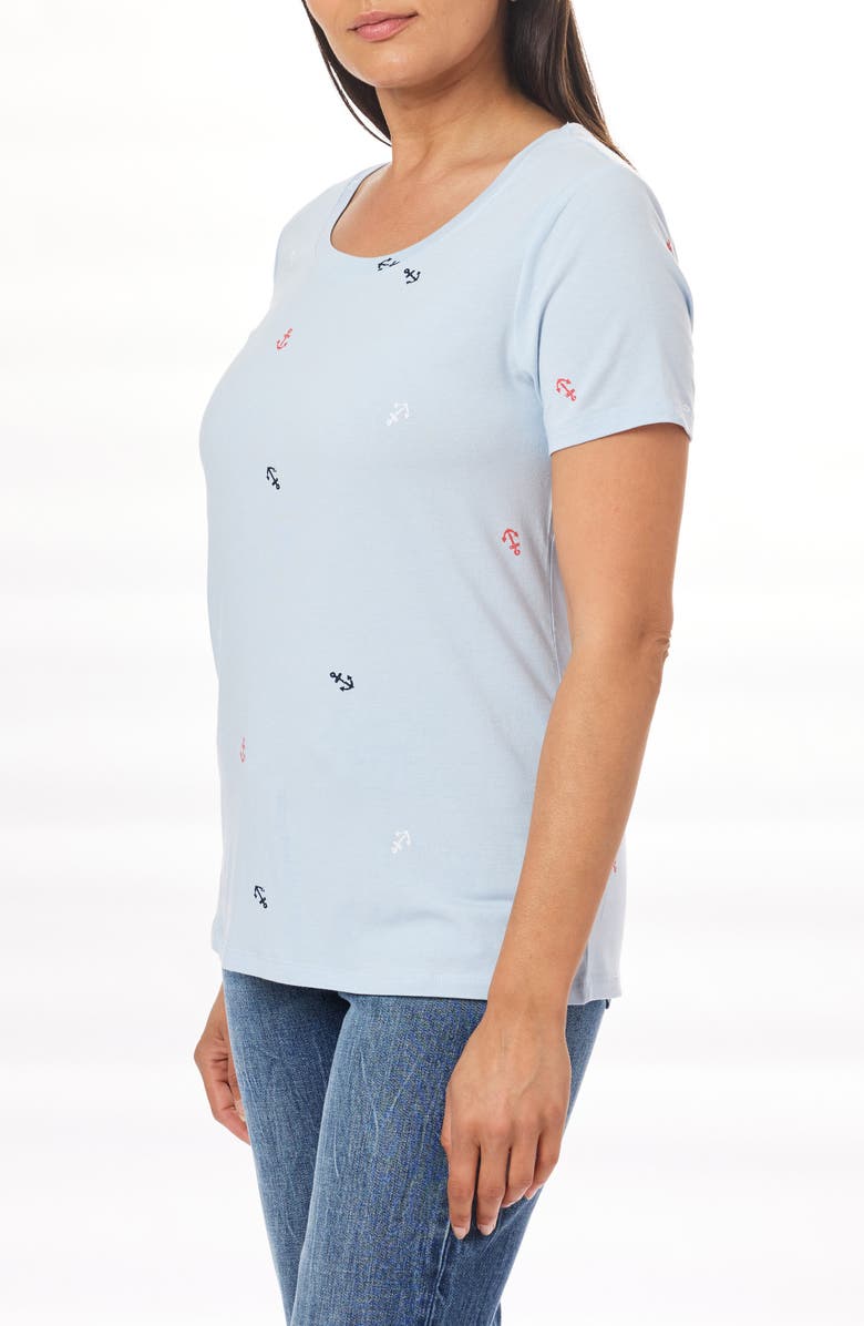 C & C California Karlie Scoop Neck T-Shirt, Alternate, color, Skyway Anchors