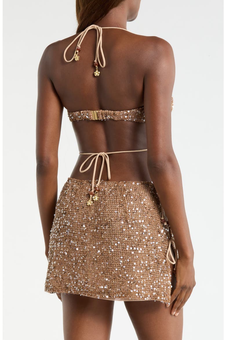 Sequin Strappy O-Ring Crop Top, Alternate, color, ESSPRESSO SPRITZ