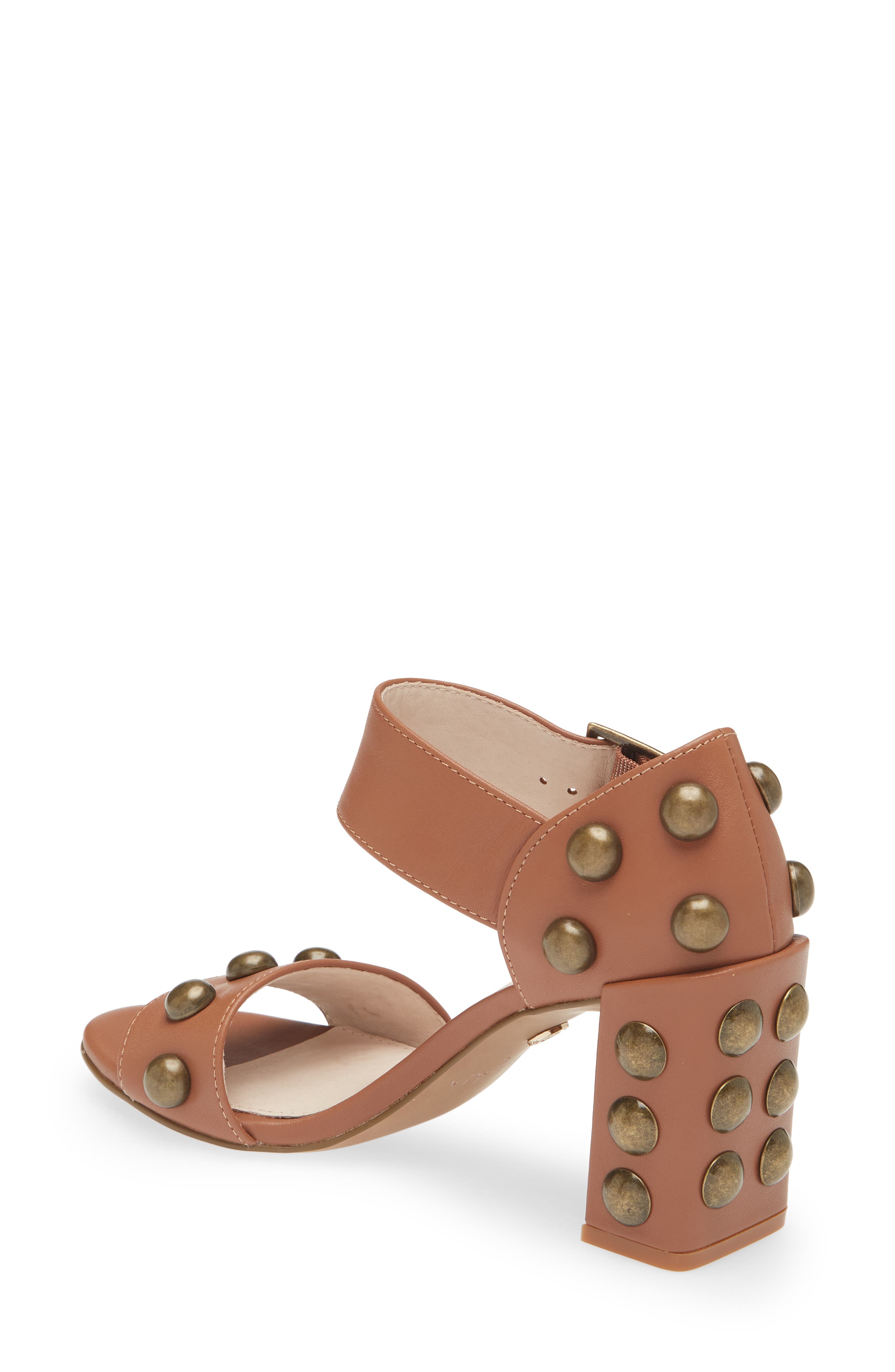 Cecelia New York Gail Stud Sandal, Alternate, color, Cognac
