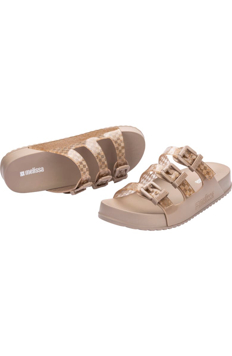Melissa Cozy Stripes Platform Slide Sandal, Alternate, color, Beige