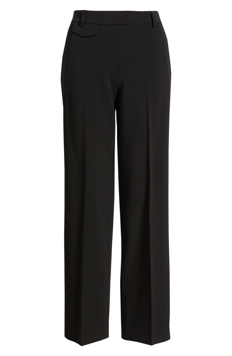 Anne Klein High Waist Wide Leg Pull-On Pants, Alternate, color, Anne Black