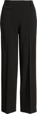 Anne Klein High Waist Wide Leg Pull-On Pants