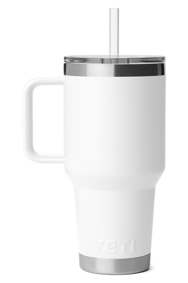 Rambler 35-Ounce Straw Mug, Alternate, color, WHITE