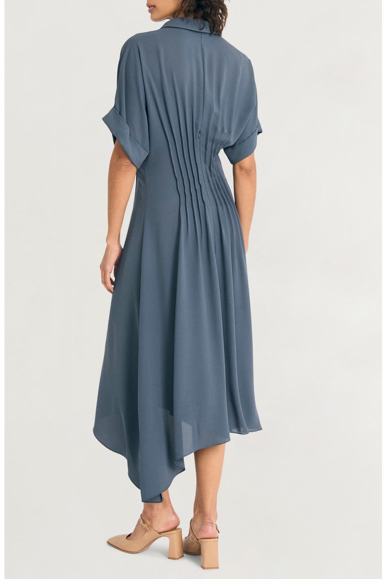 Short Sleeve Handkerchief Hem Midi Dress, Alternate, color, TURBULENCE