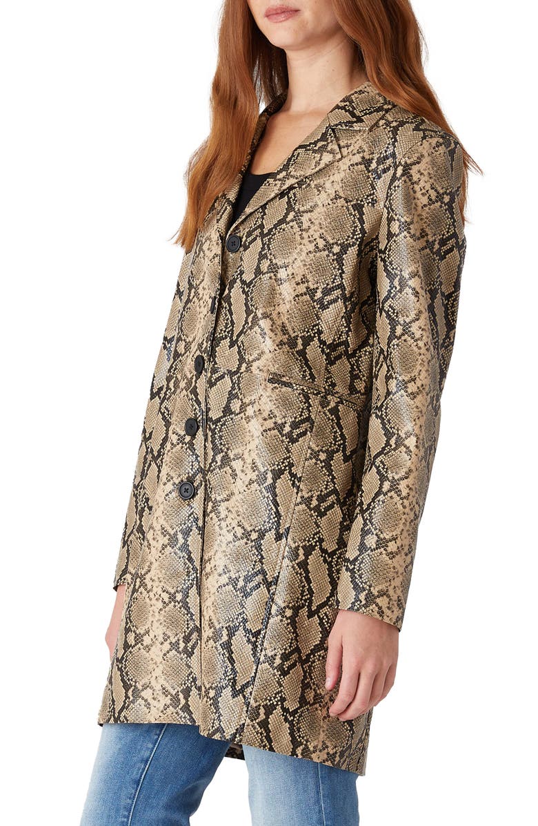 BLANKNYC Snake Print Faux Leather Jacket, Alternate, color, On The Move