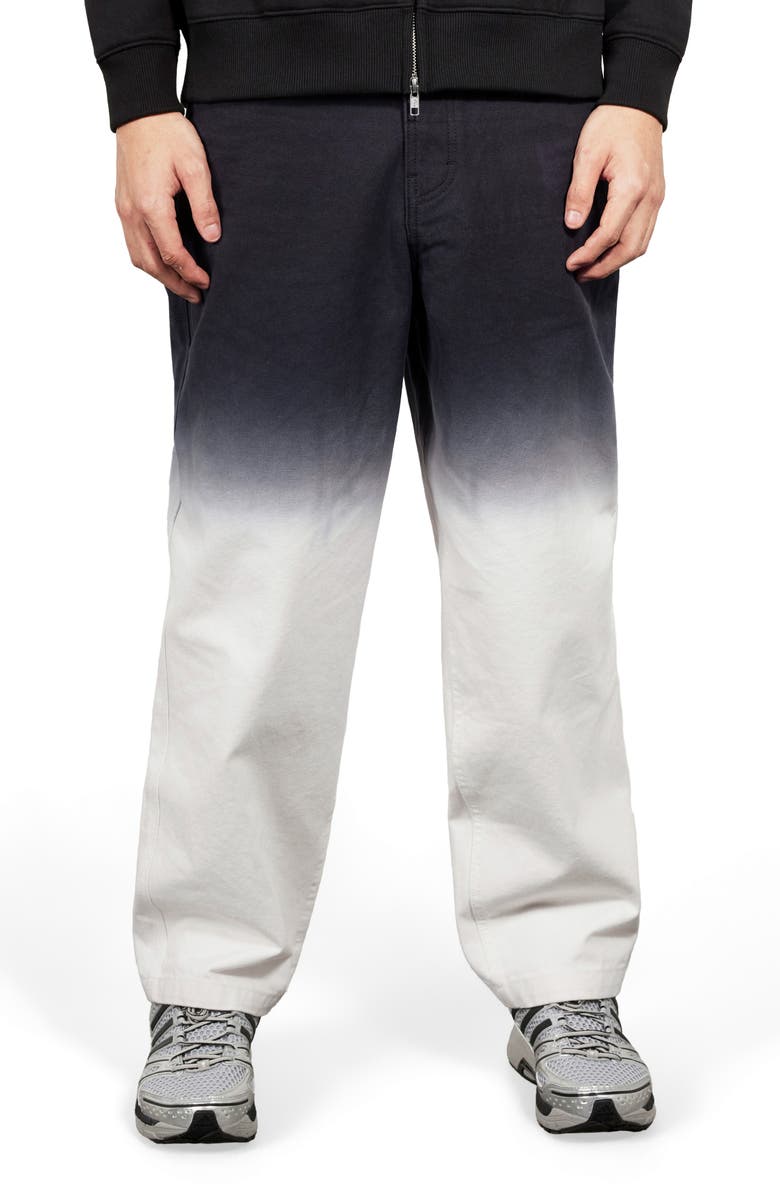 PLEASURES Dip Dye Work Pants, Main, color, Black