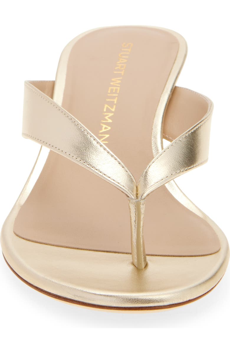 Stuart Weitzman Rio Kitten Heel Sandal, Alternate, color, Light Gold