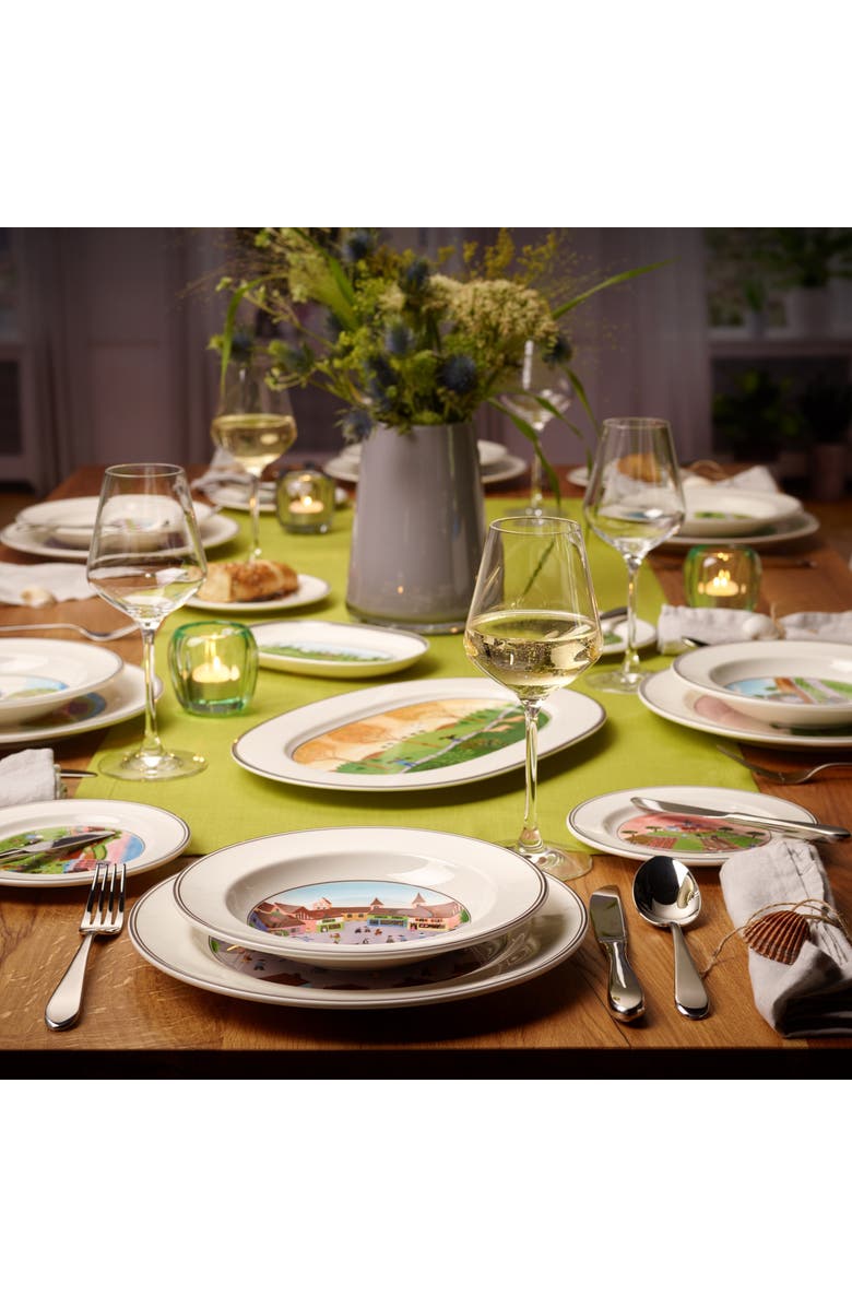 Villeroy & Boch Design Naif Dinner Plate #4 Old Village Square, Alternate, color, White