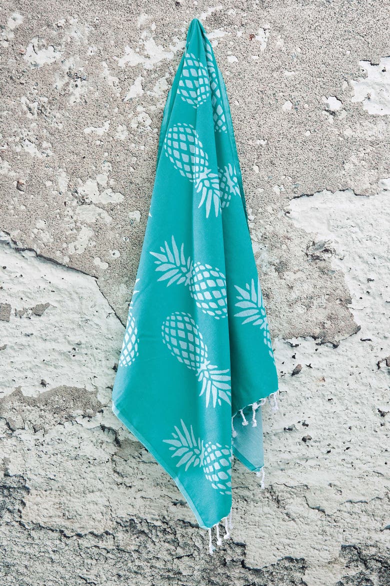 Pineapple Organic Sand Free Turkish Towel, Alternate, color, Mint