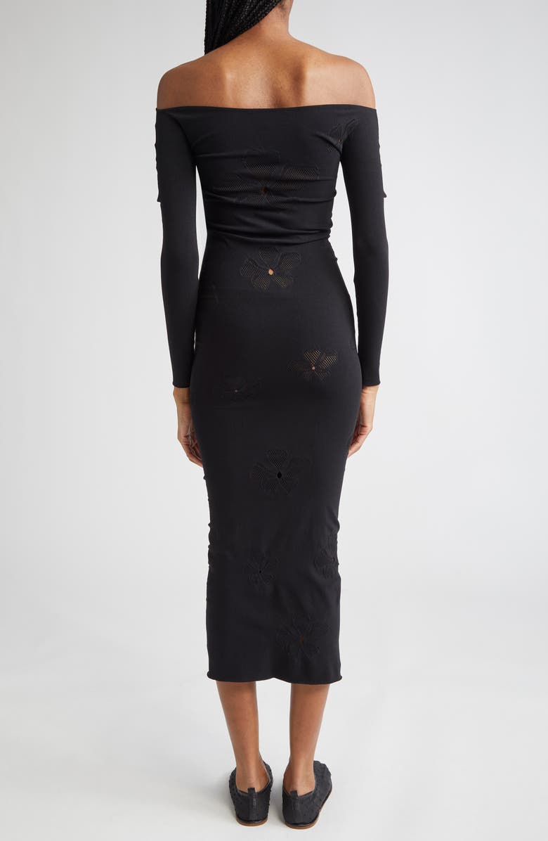 MACCAPANI The Monogram Off the Shoulder Long Sleeve Dress, Alternate, color, 