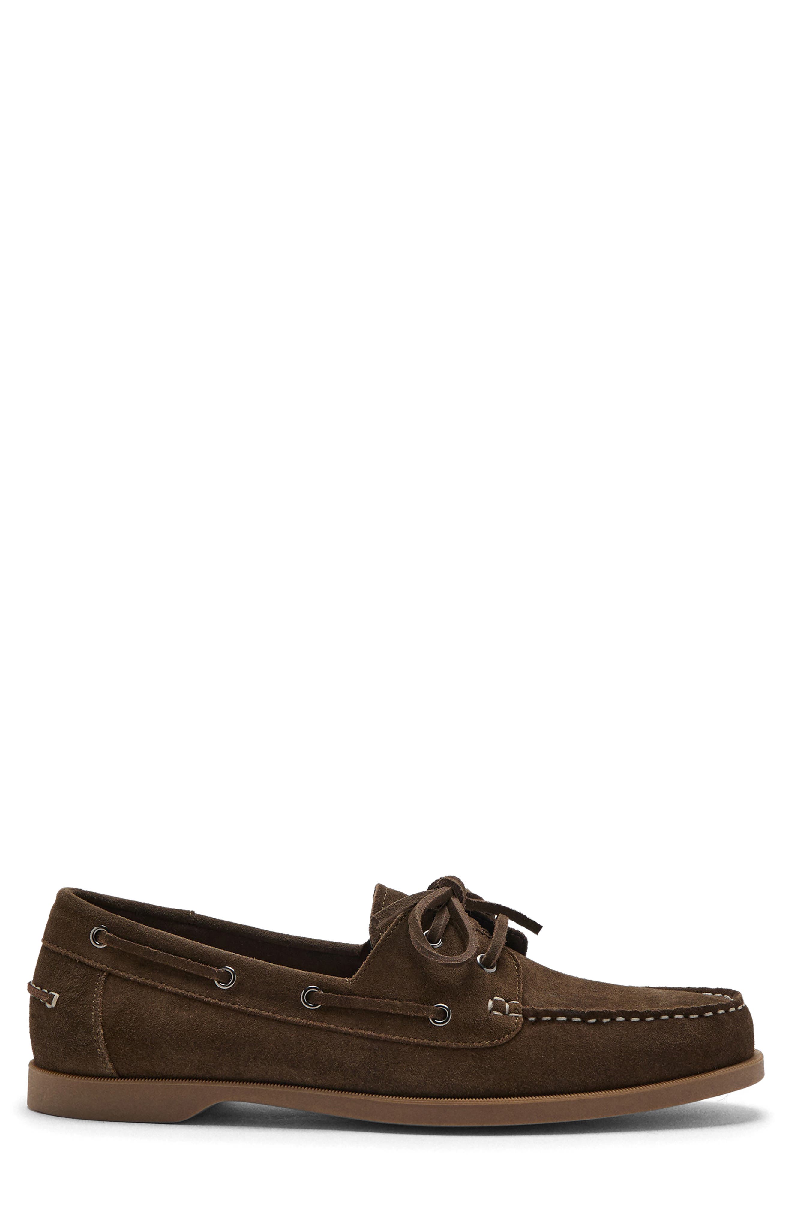 Leather Boat Shoe, Alternate, color, BROWN