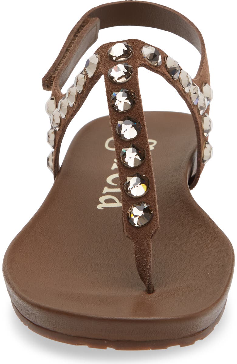 Pedro Garcia Judith Ankle Strap Sandal, Alternate, color, Chocolate Castoro-Greige