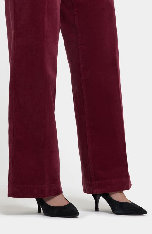 Nydj Teresa Wide Leg Corduroy Pants In Red