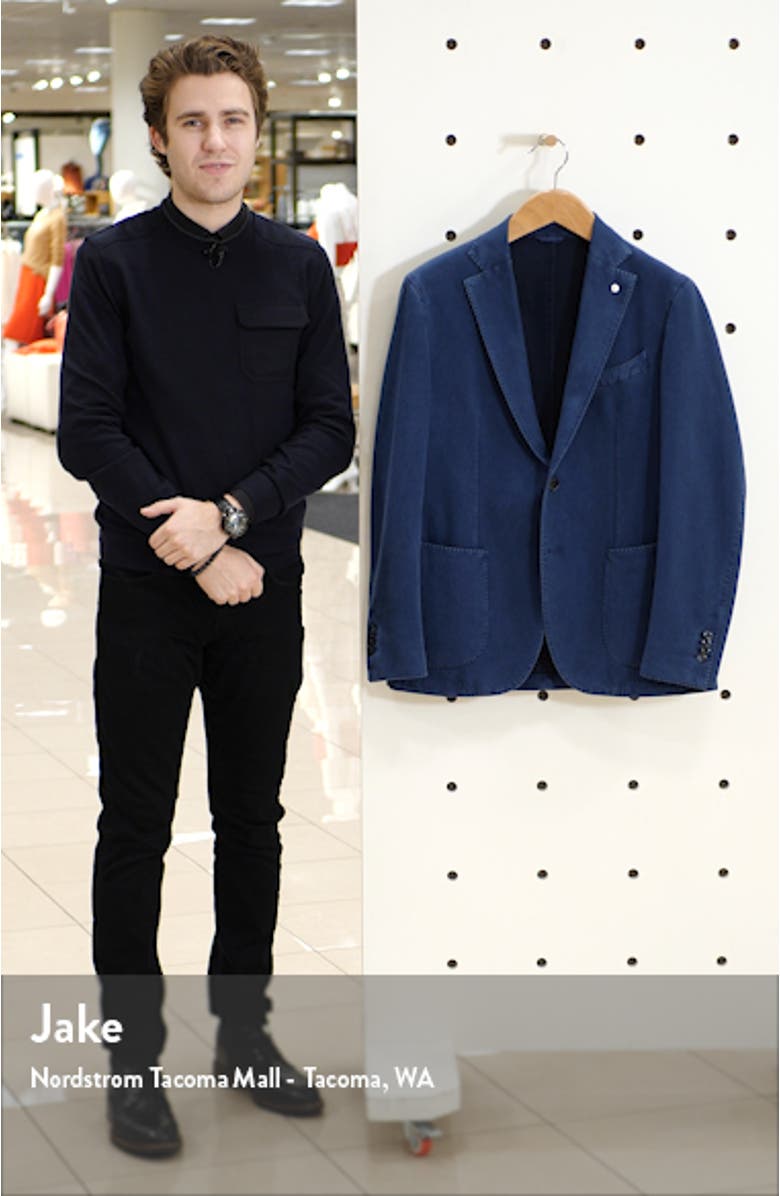 Trim Fit Solid Cotton Sport Coat, sales video thumbnail