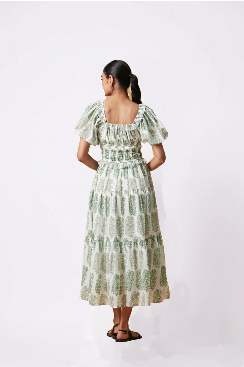 Percy Midi Dress, Alternate, color, Green Mayura