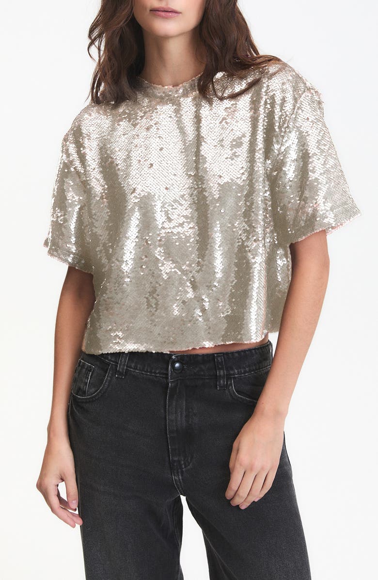 DELUC Logan Sequin Top, Main, color, Off White