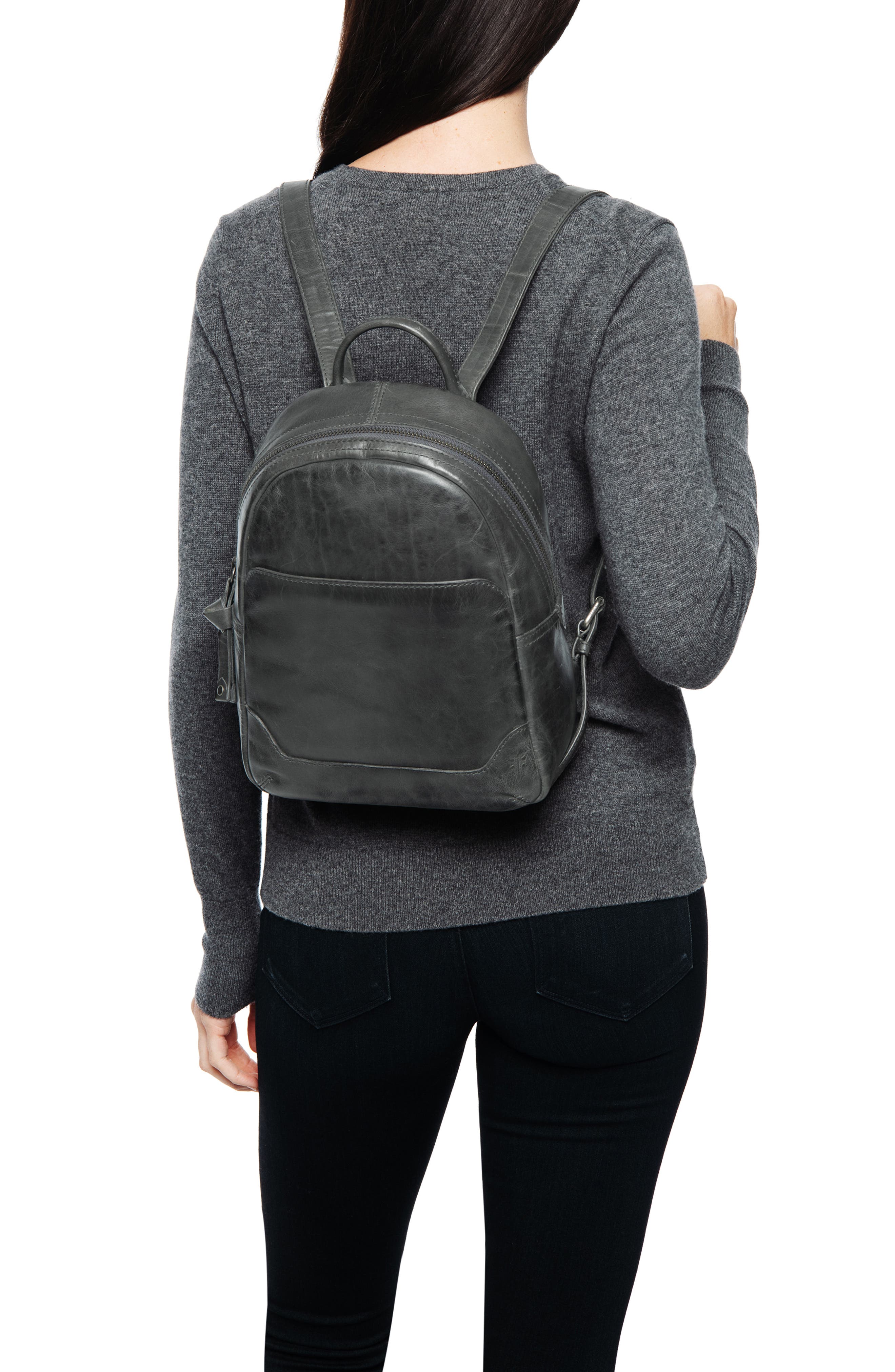 Frye Medium Melissa Calfskin Leather Backpack, Alternate, color, 