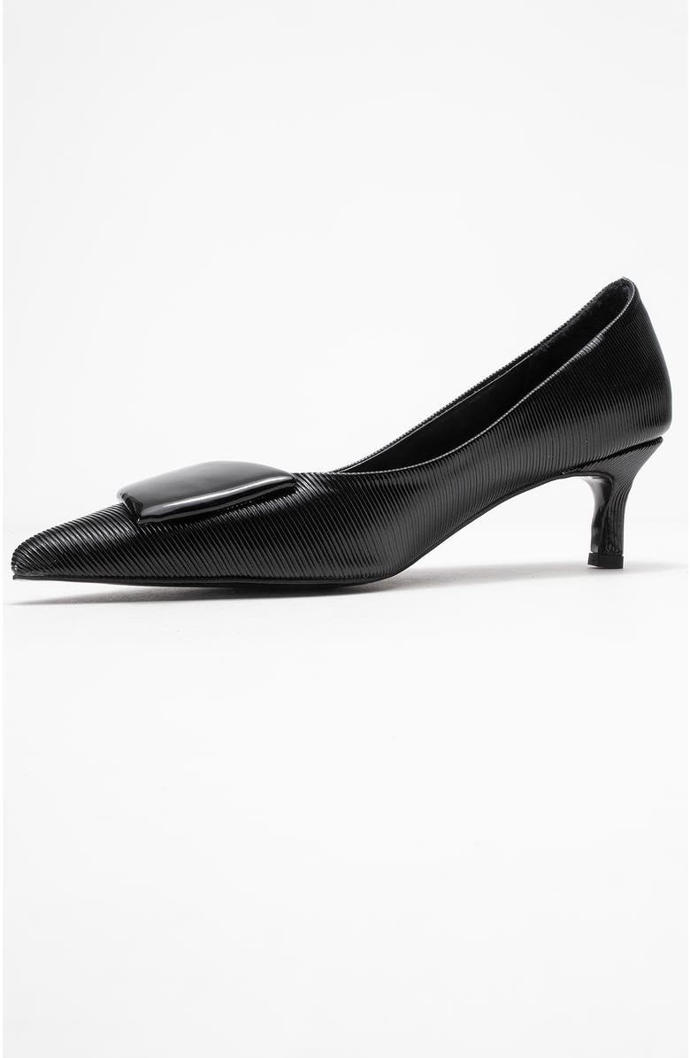 Prologue Shoes Briana Buckle Pointed Toe Pump, Alternate, color, Black