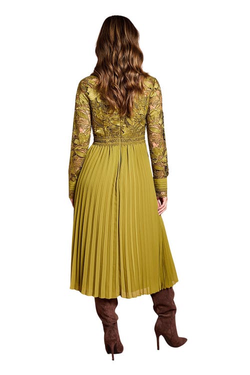 Coast Long Sleeve Midi Shirt Dress In Green