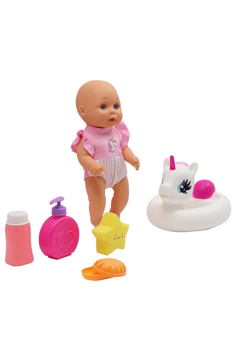 Dream Collection Water Baby Doll in Unicorn Floater with Accessories, Alternate, color, Multicolored