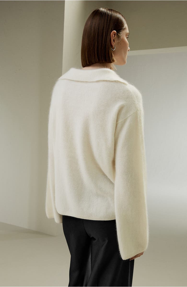 Lilysilk Daphne Sweater, Alternate, color, White