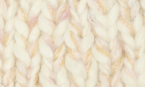 Vince Camuto Chunky Metallic Pom Knit Beanie In Neutral