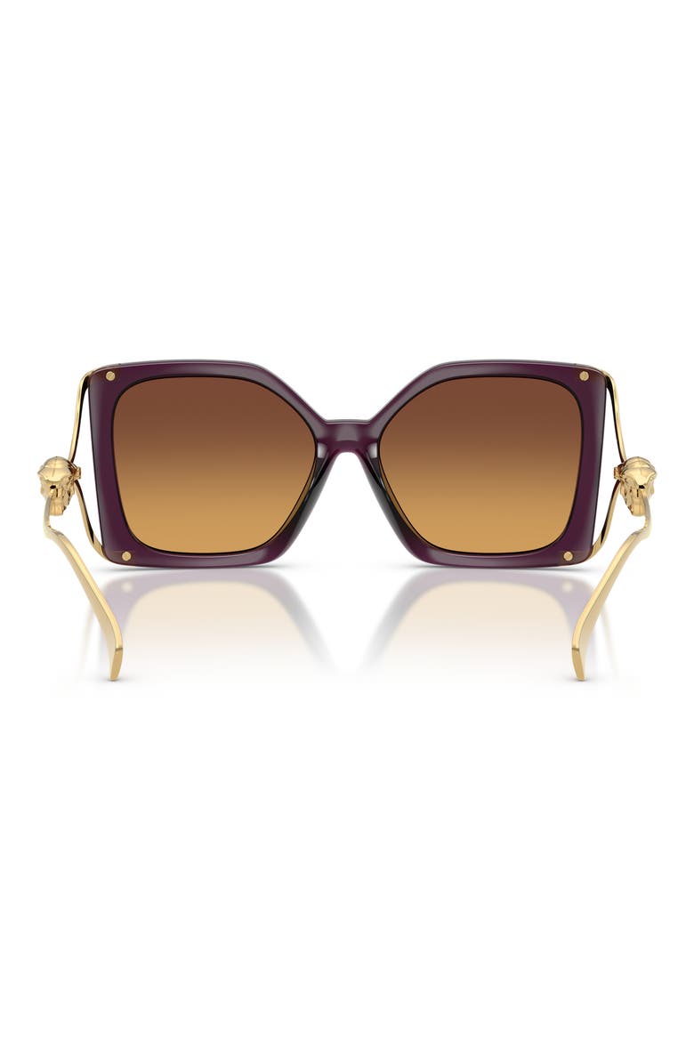 58mm Square Sunglasses, Alternate, color, OPAL PURPLE / YELLOW BROWN