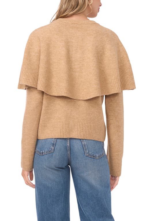 Vince Camuto Cape Detail Cardigan In Brown