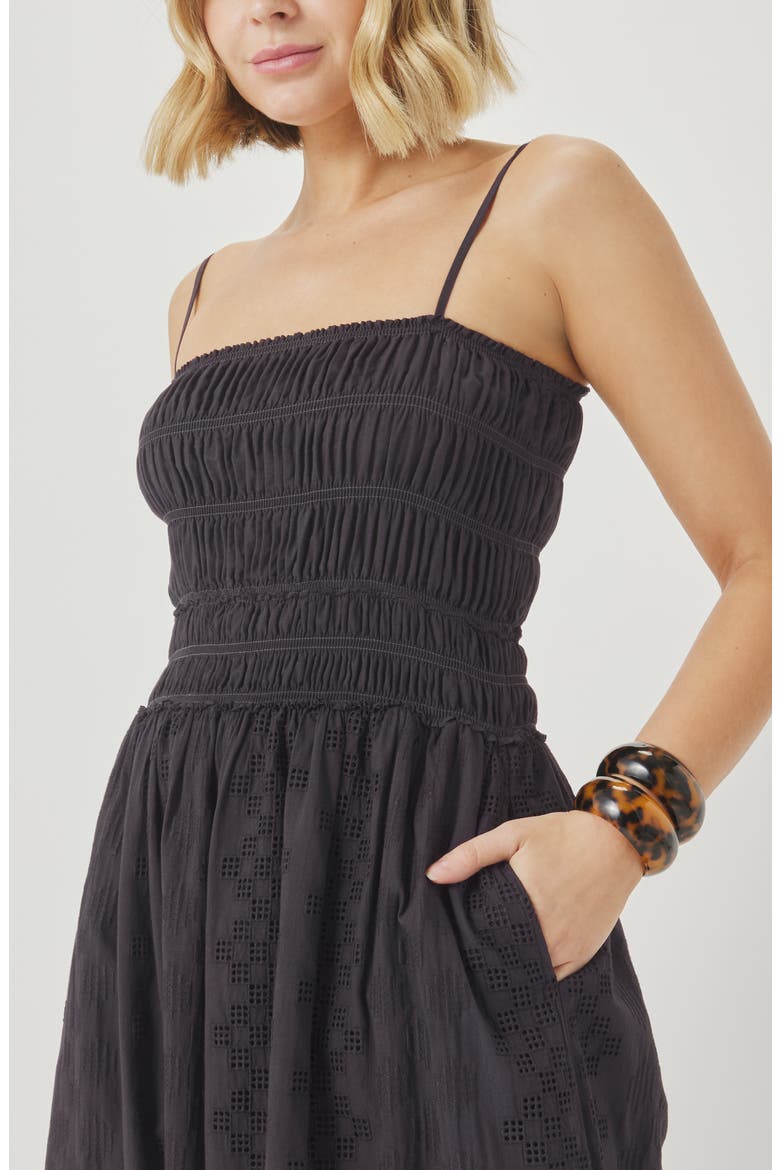 Kenzie Eyelet Sleeveless Maxi Dress, Alternate, color, LEAD GREY