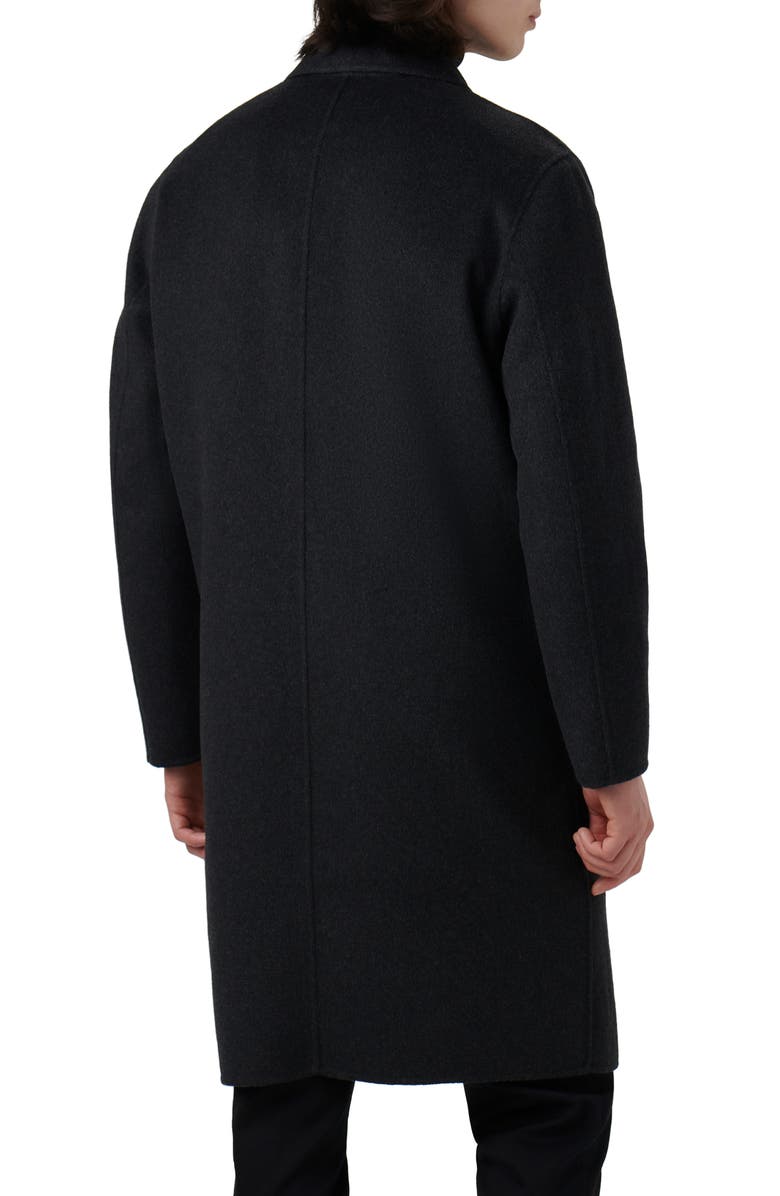 Bugatchi Tailor Fit Wool Blend Longline Coat, Alternate, color, 