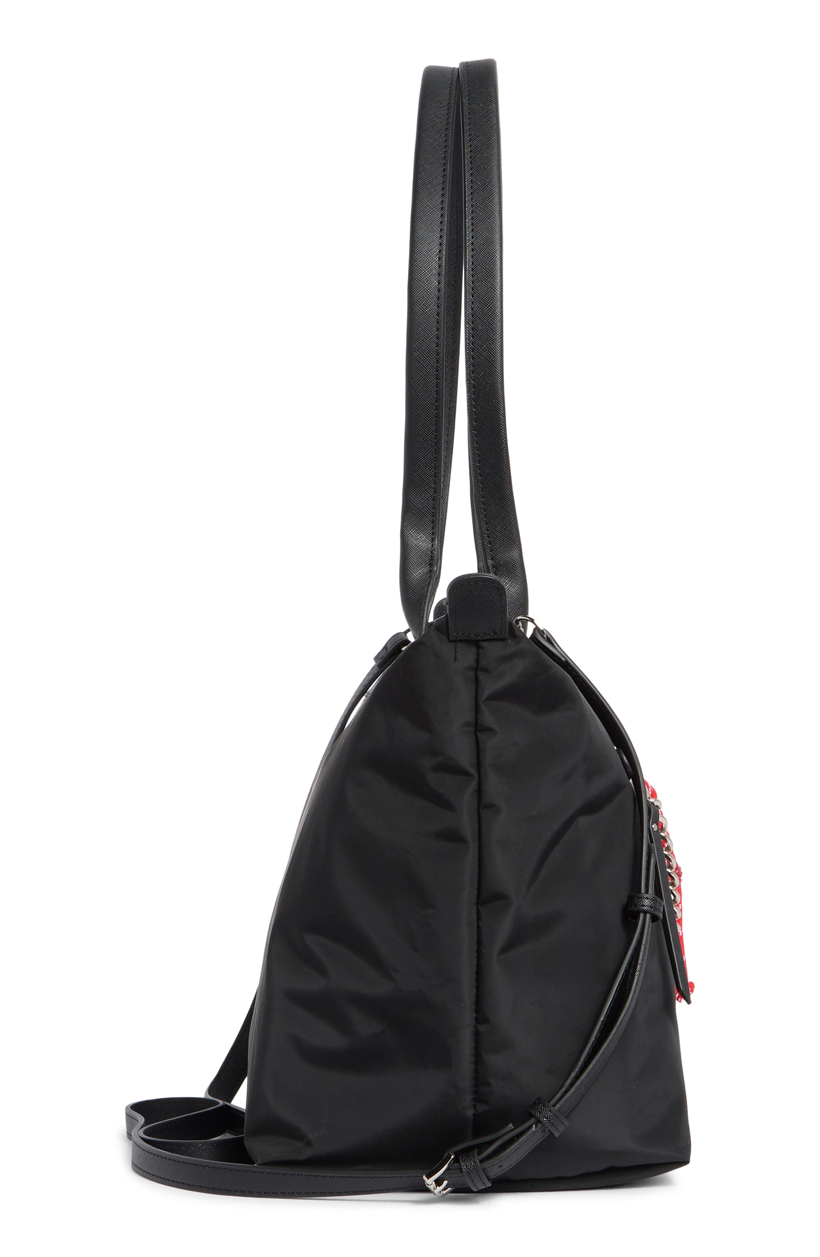 Madden Girl Tote Bag, Alternate, color, Black