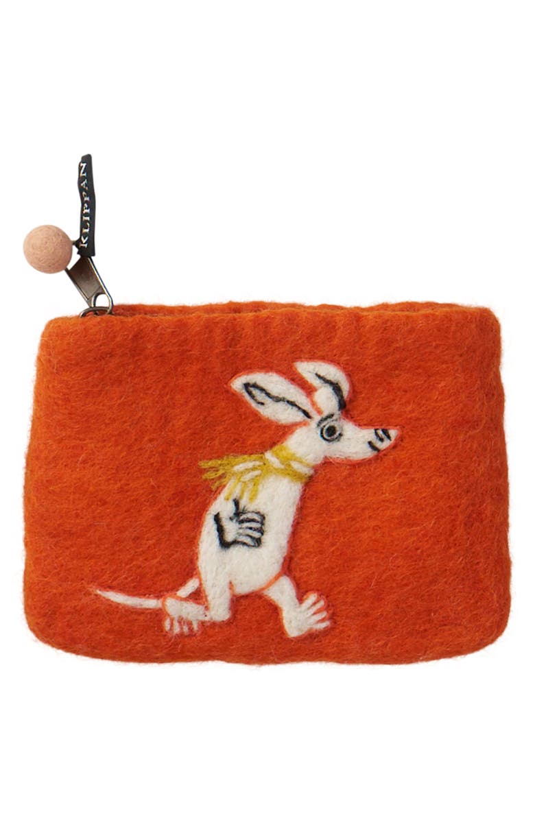 Klippan Kids' Sniff Handmade Wool Purse, Main, color, Orange