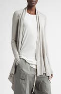 Rick Owens Open Front Virgin Wool Cardigan