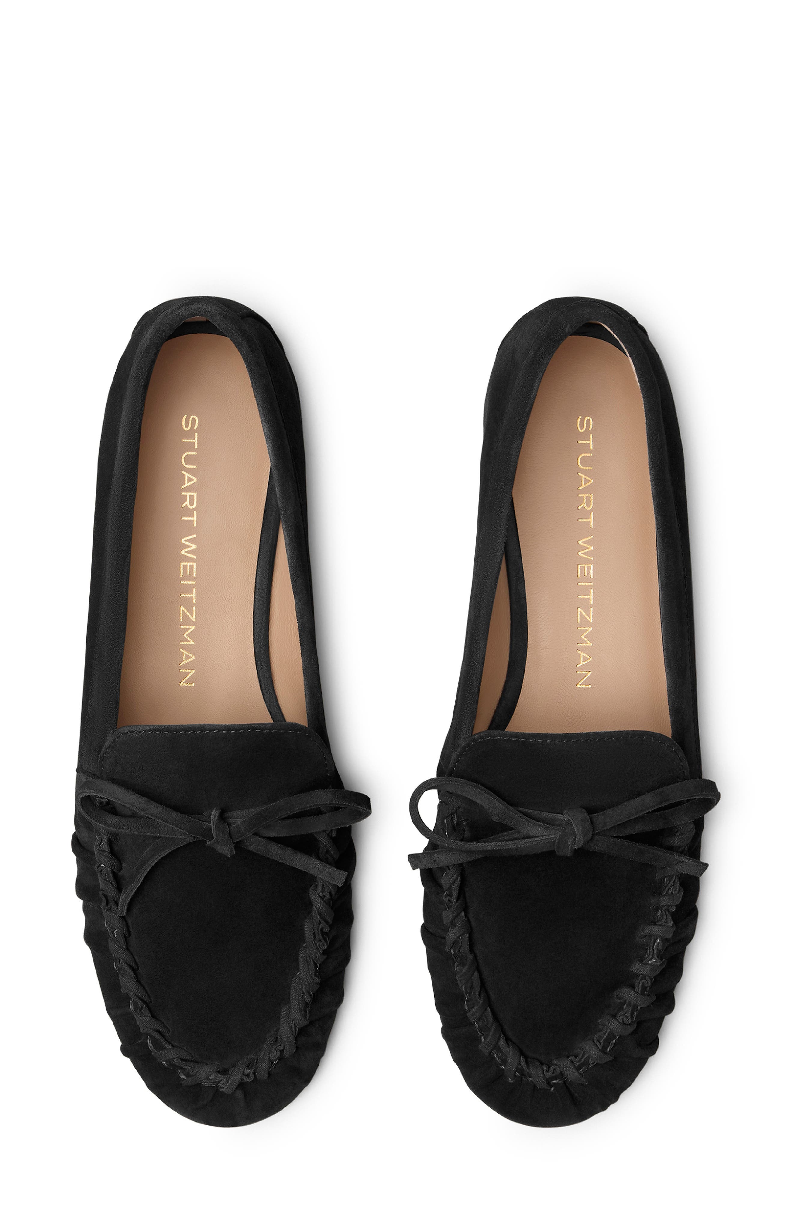 Stuart Weitzman Britt Bow Loafer, Alternate, color, Black