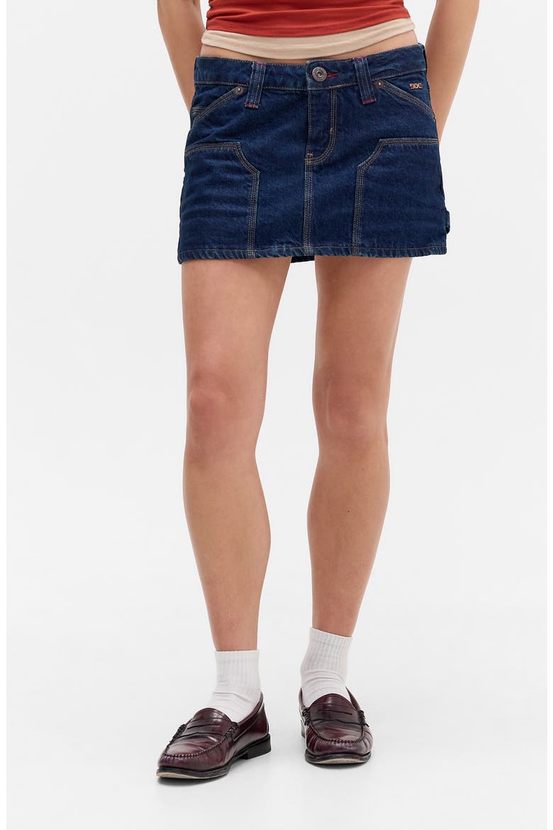 Carpenter Denim Miniskirt, Main, color, RINSE