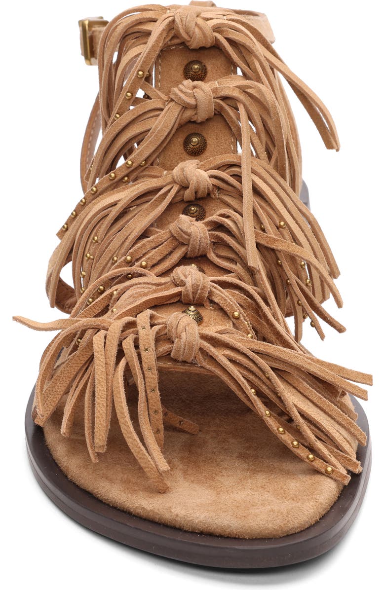 Ash Panic Fringe Sandal, Alternate, color, Moka Mou