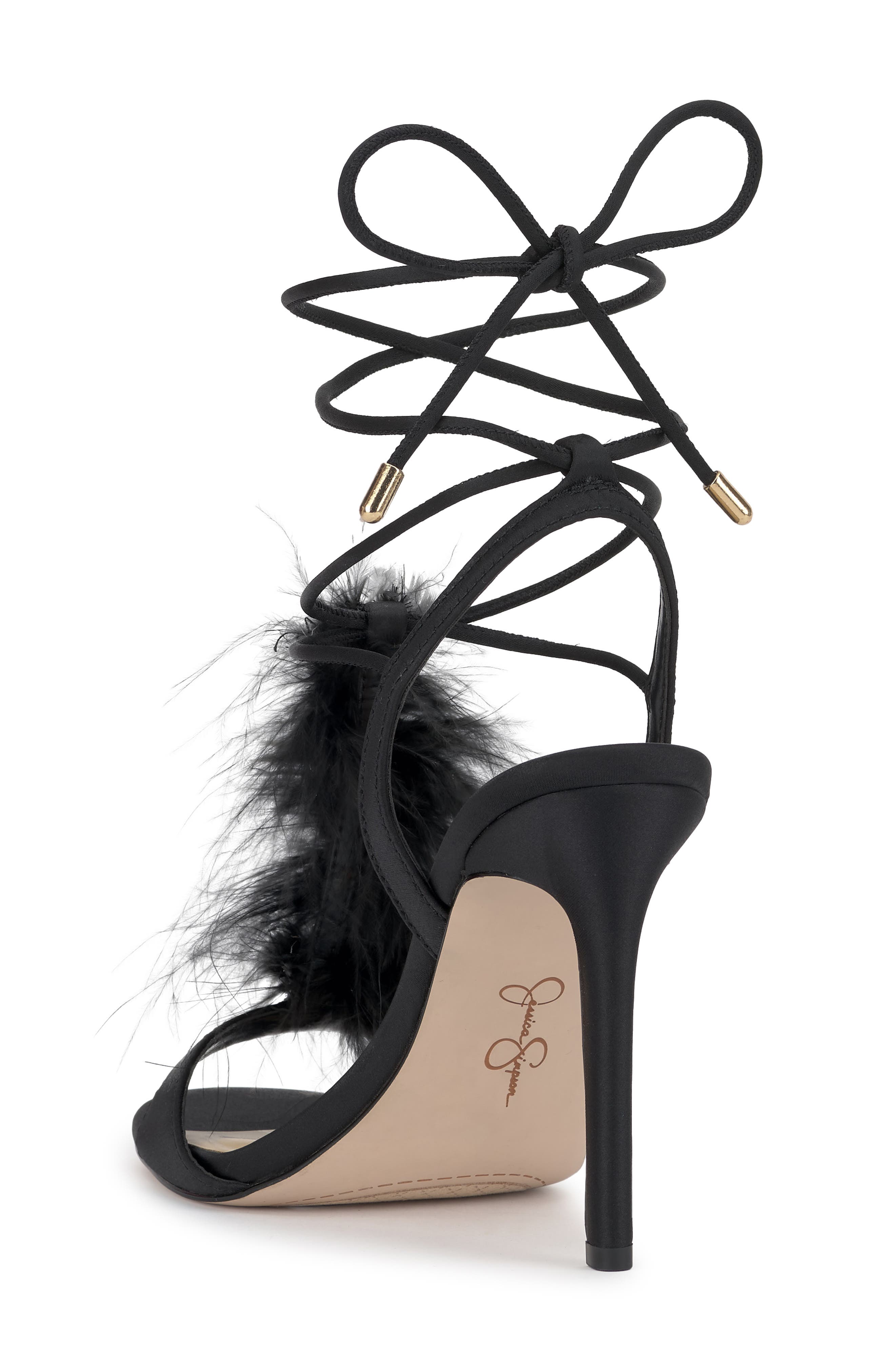 Jessica Simpson Jenzin Ankle Wrap Sandal, Alternate, color, Black