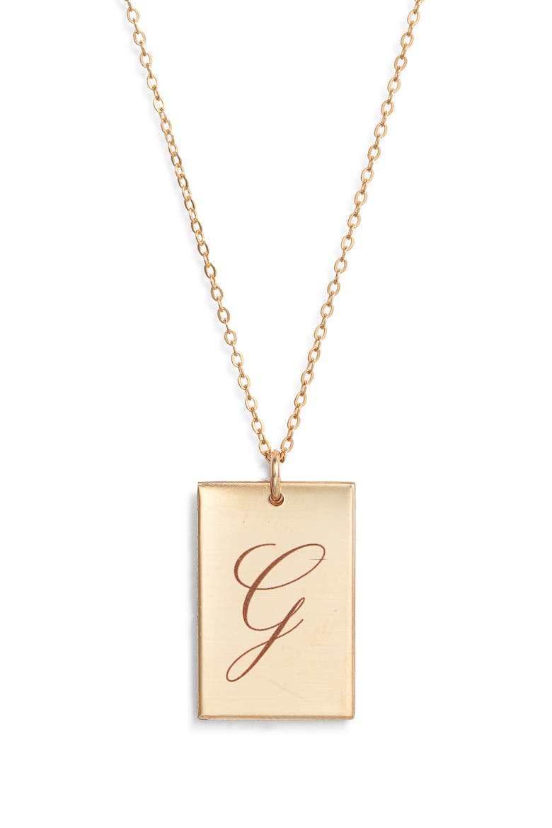 Stella Initial Pendant Necklace, Main, color, GOLD / G