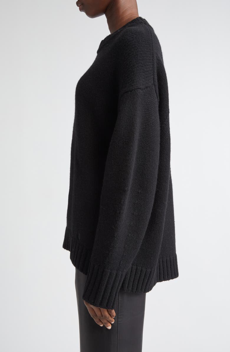 LOULOU DE SAISON Tino Loose Fit Cashmere Sweater, Alternate, color, Black