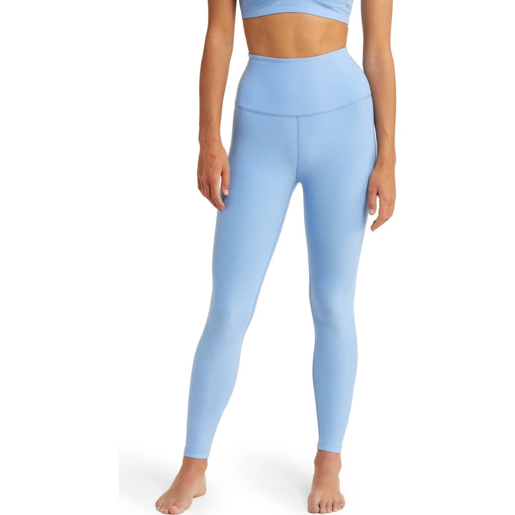 Beyond Yoga Caught in the Midi High Waist Leggings in Flower Blue Heather  product