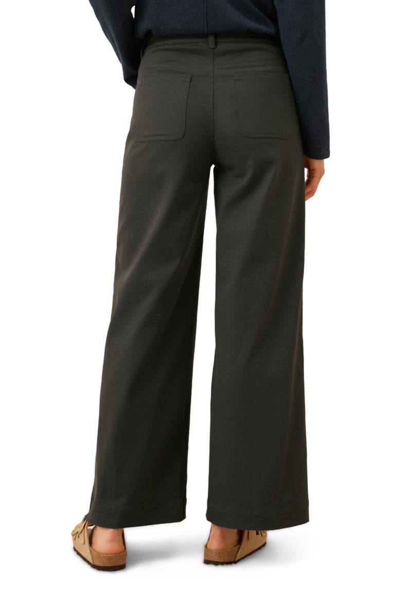 Organic Cotton Stretch Twill Wide Leg Pant, Alternate, color, Oak