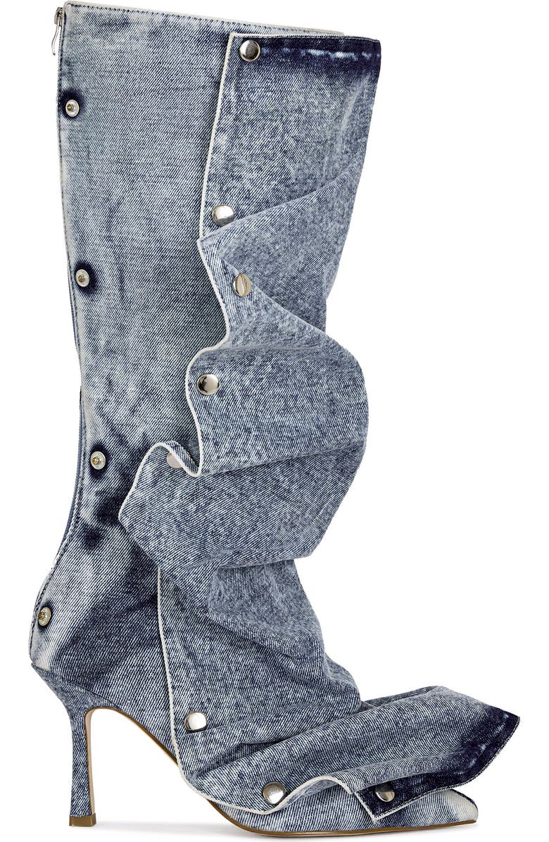 AZALEA WANG Imogine Knee High Slouch Boot, Alternate, color, Denim