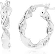 Donatello Gian Sterling Silver Twisted Hoops