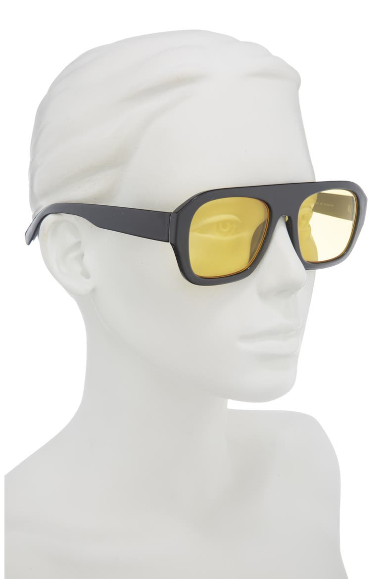 Shield Sunglases, Alternate, color, BLACK- YELLOW