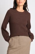Halogen® Honeycomb Stitch Puff Sleeve Sweater