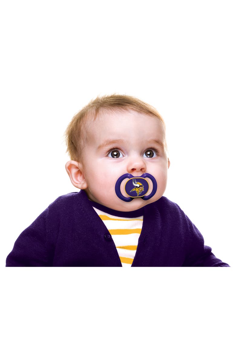 Minnesota Vikings Pacifier 2-Pack, Alternate, color, Multicolor