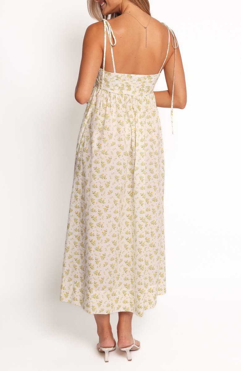 Petal & Pup Ashtyn Pleated Bodice Maxi Sundress, Alternate, color, Yellow Floral