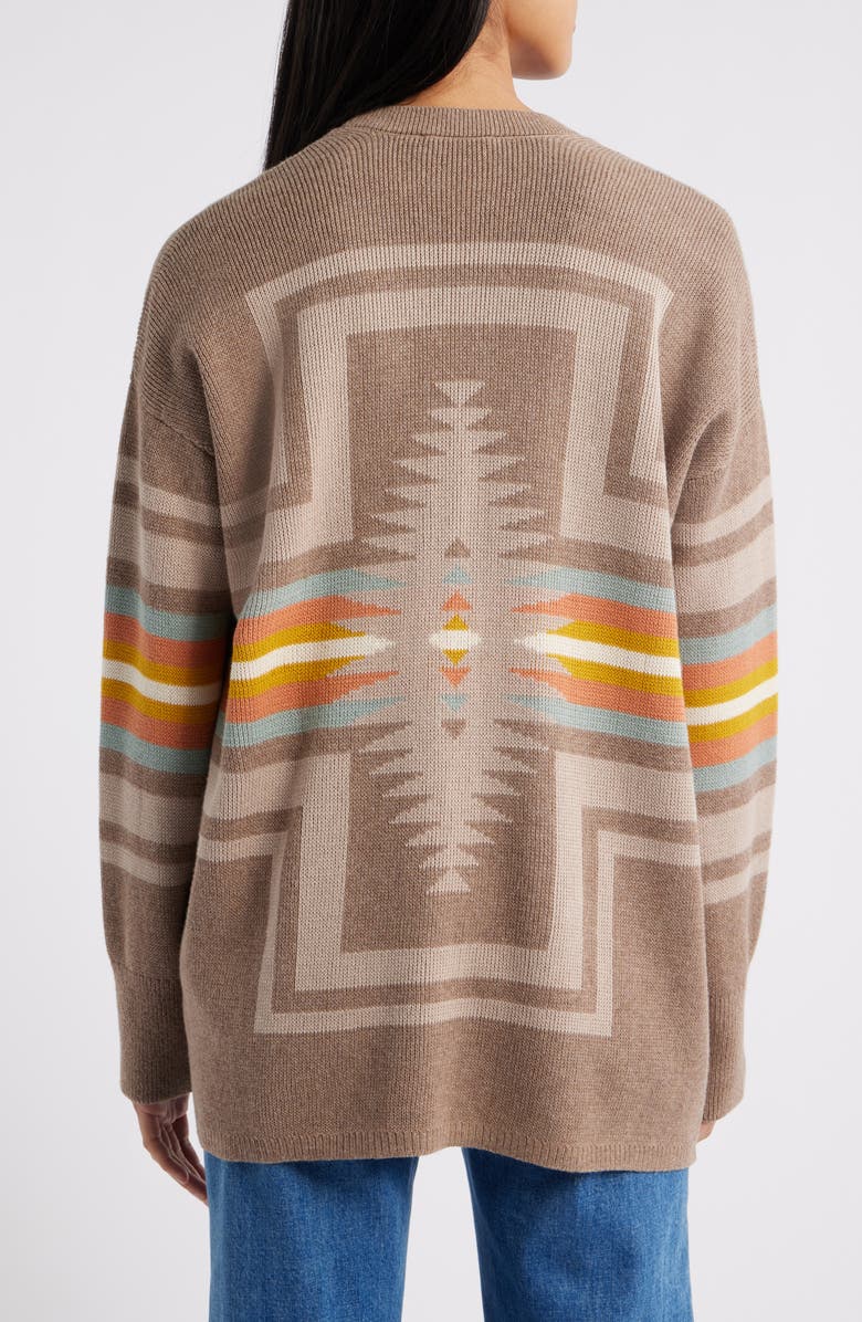 Pendleton Sierra Springs Stripe Detail Cotton Cardigan, Alternate, color,