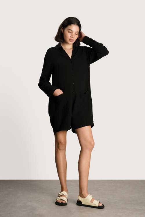 Nom Maternity Juniper Cotton Romper In Black