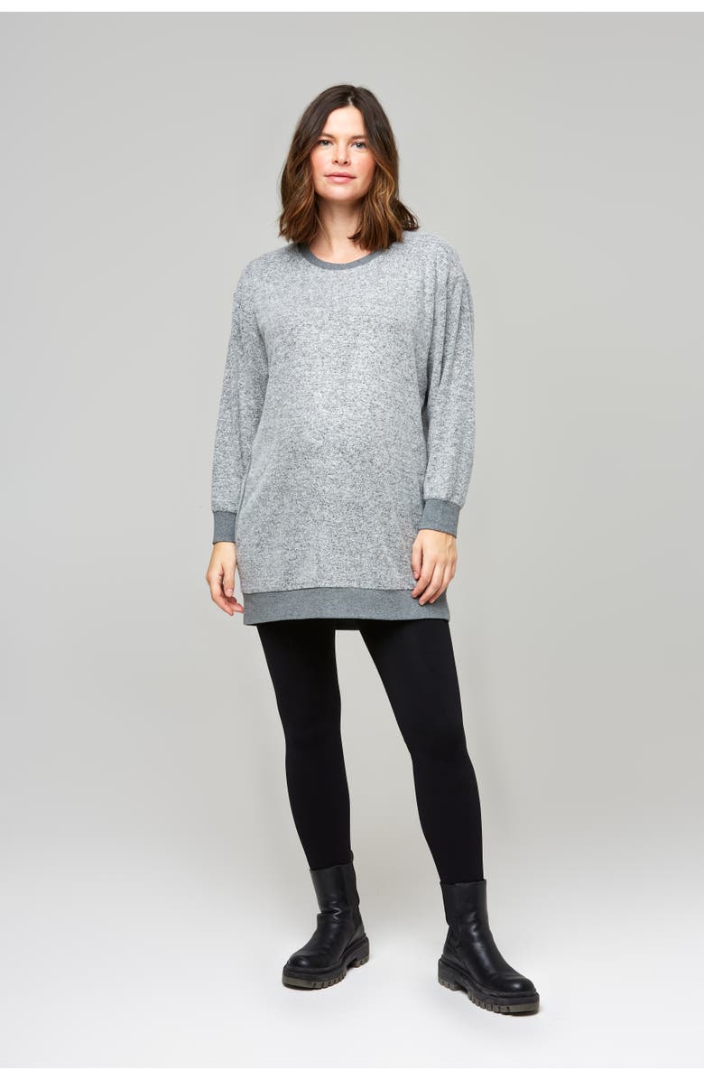 Nom Maternity Jo Maternity & Nursing Hooded Sweatshirt, Alternate, color, Grey